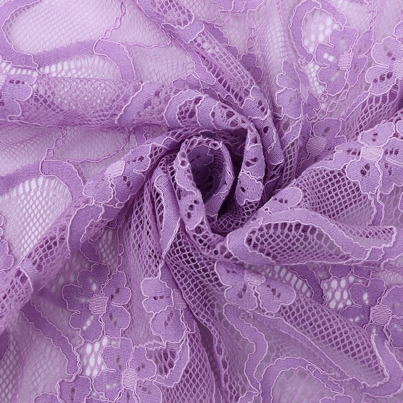 Lace Fabric Floral Polyester for Women's Wear Wholesale Supplier 7